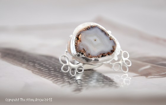 Lace agate ring in works
